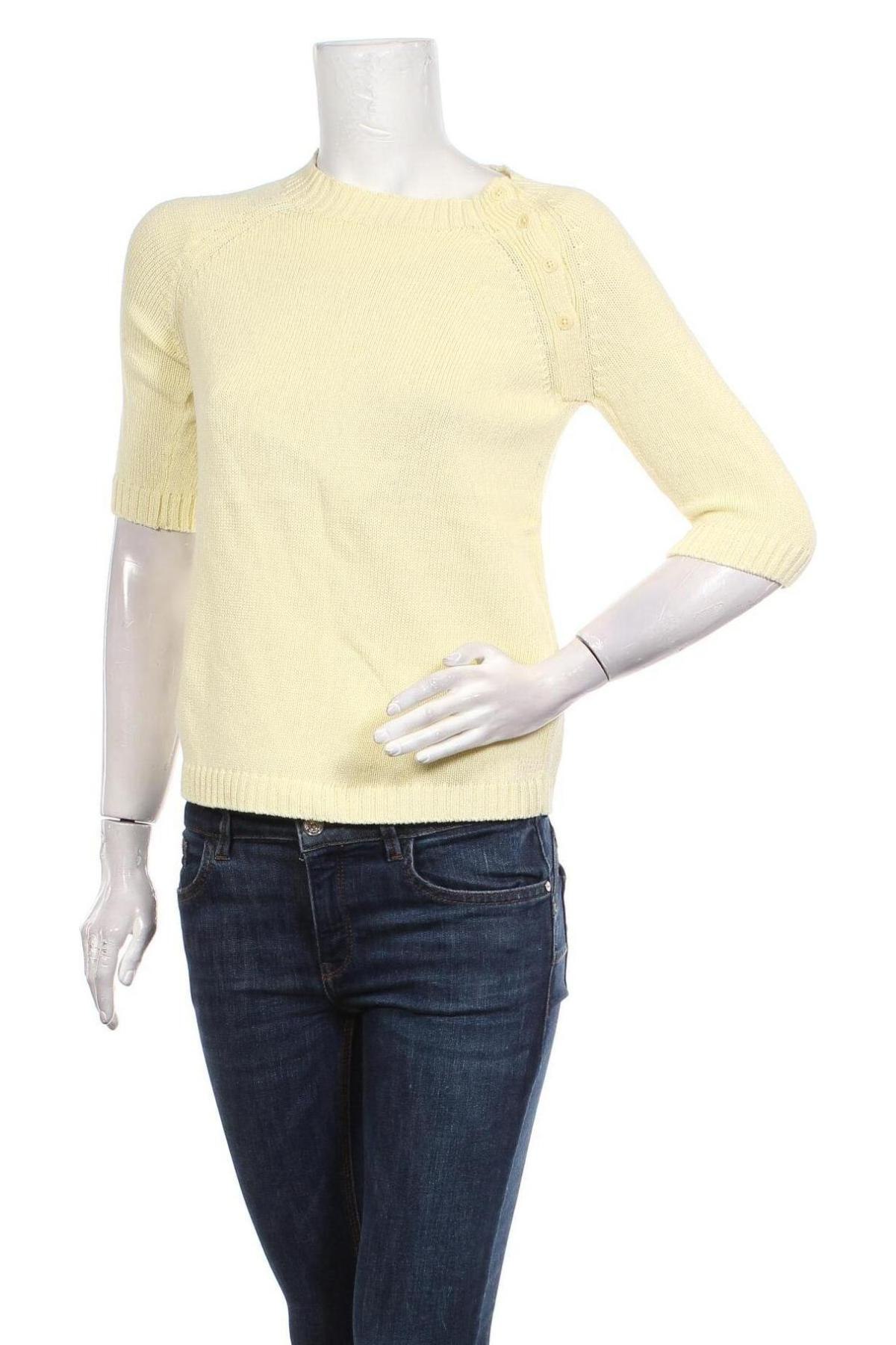 Γυναικείο πουλόβερ Farhi By Nicole Farhi, Μέγεθος L, Χρώμα Κίτρινο, Βαμβάκι, Τιμή 29,69 €