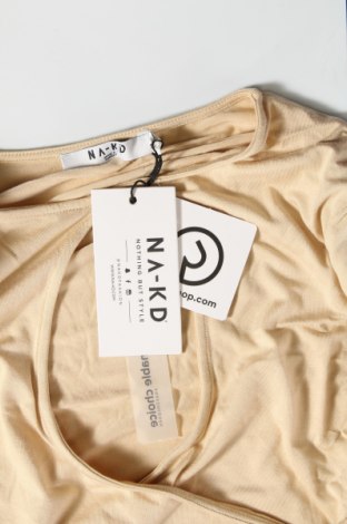 Дамска блуза NA-KD, Размер S, Цвят Бежов, Цена 5,76 лв.