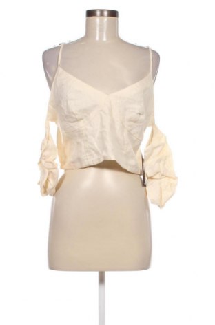 Γυναικεία μπλούζα NA-KD, Μέγεθος L, Χρώμα Εκρού, Τιμή 4,08 €