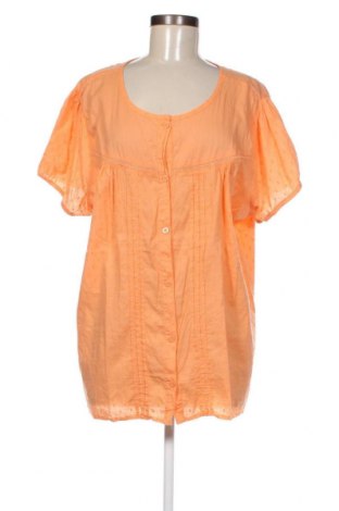 Γυναικείο πουκάμισο Okay, Μέγεθος 4XL, Χρώμα Πορτοκαλί, Τιμή 12,37 €