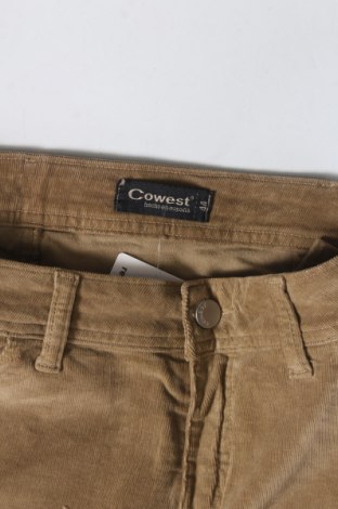 Pantaloni de velvet de femei Cowest, Mărime L, Culoare Bej, Preț 30,26 Lei