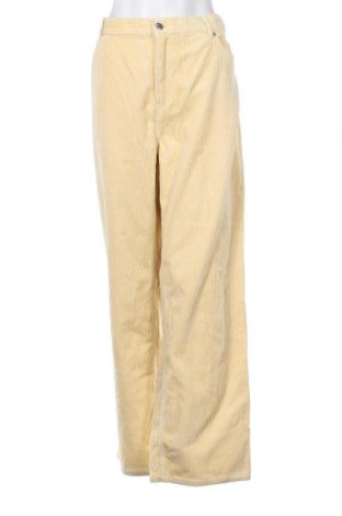 Γυναικείο κοτλέ παντελόνι Monki, Μέγεθος XXL, Χρώμα Κίτρινο, Τιμή 7,58 €