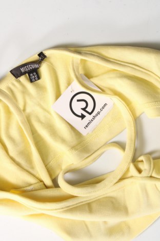 Γυναικείο αμάνικο μπλουζάκι Missguided, Μέγεθος L, Χρώμα Κίτρινο, Τιμή 4,54 €