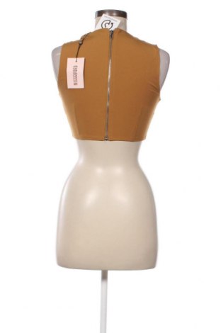 Γυναικείο αμάνικο μπλουζάκι Missguided, Μέγεθος XS, Χρώμα Καφέ, Τιμή 3,68 €