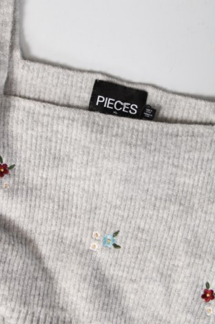 Γυναικείο αμάνικο μπλουζάκι Pieces, Μέγεθος XL, Χρώμα Γκρί, Τιμή 3,62 €