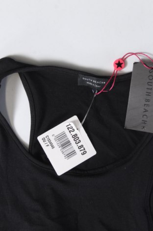 Γυναικείο αμάνικο μπλουζάκι South Beach, Μέγεθος M, Χρώμα Μαύρο, Τιμή 3,89 €