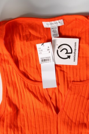 Γυναικείο αμάνικο μπλουζάκι Topshop, Μέγεθος S, Χρώμα Πορτοκαλί, Τιμή 4,19 €