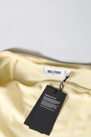 Tricou de damă Weekday, Mărime M, Culoare Galben, Preț 18,65 Lei