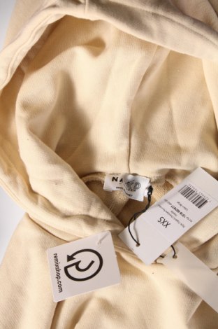 Γυναικείο φούτερ NA-KD, Μέγεθος XXS, Χρώμα Εκρού, Τιμή 44,85 €