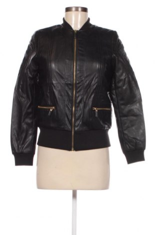 Γυναικείο δερμάτινο μπουφάν Selected, Μέγεθος S, Χρώμα Μαύρο, Τιμή 153,61 €