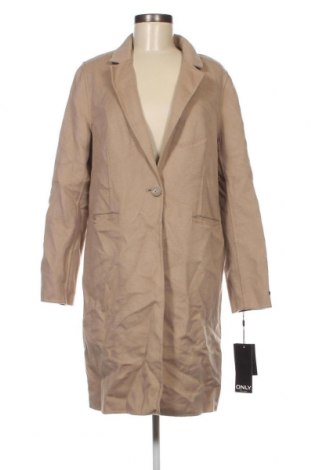 Дамско палто ONLY, Размер L, Цвят Бежов, Цена 59,40 лв.
