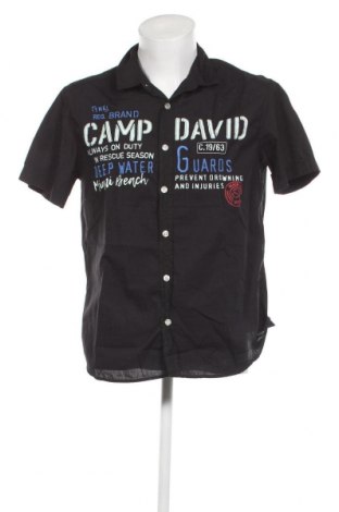 Мъжка риза Camp David, Размер M, Цвят Черен, Цена 30,60 лв.