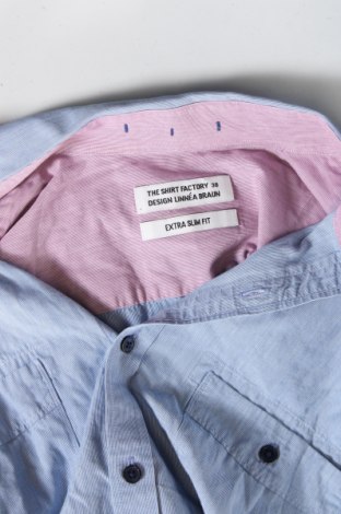 Ανδρικό πουκάμισο The Shirt Factory, Μέγεθος S, Χρώμα Μπλέ, Τιμή 24,12 €
