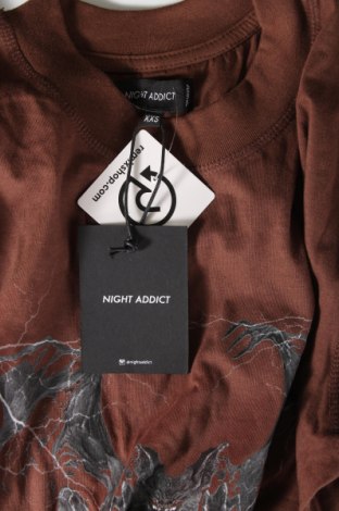 Tricou de bărbați NIGHT ADDICT, Mărime XXS, Culoare Maro, Preț 95,39 Lei