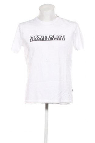 Herren T-Shirt Napapijri, Größe L, Farbe Weiß, Preis 35,05 €