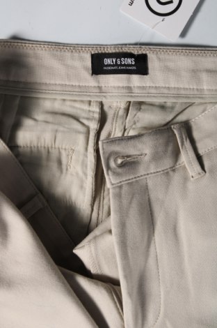 Pantaloni de bărbați Only & Sons, Mărime M, Culoare Ecru, Preț 33,29 Lei