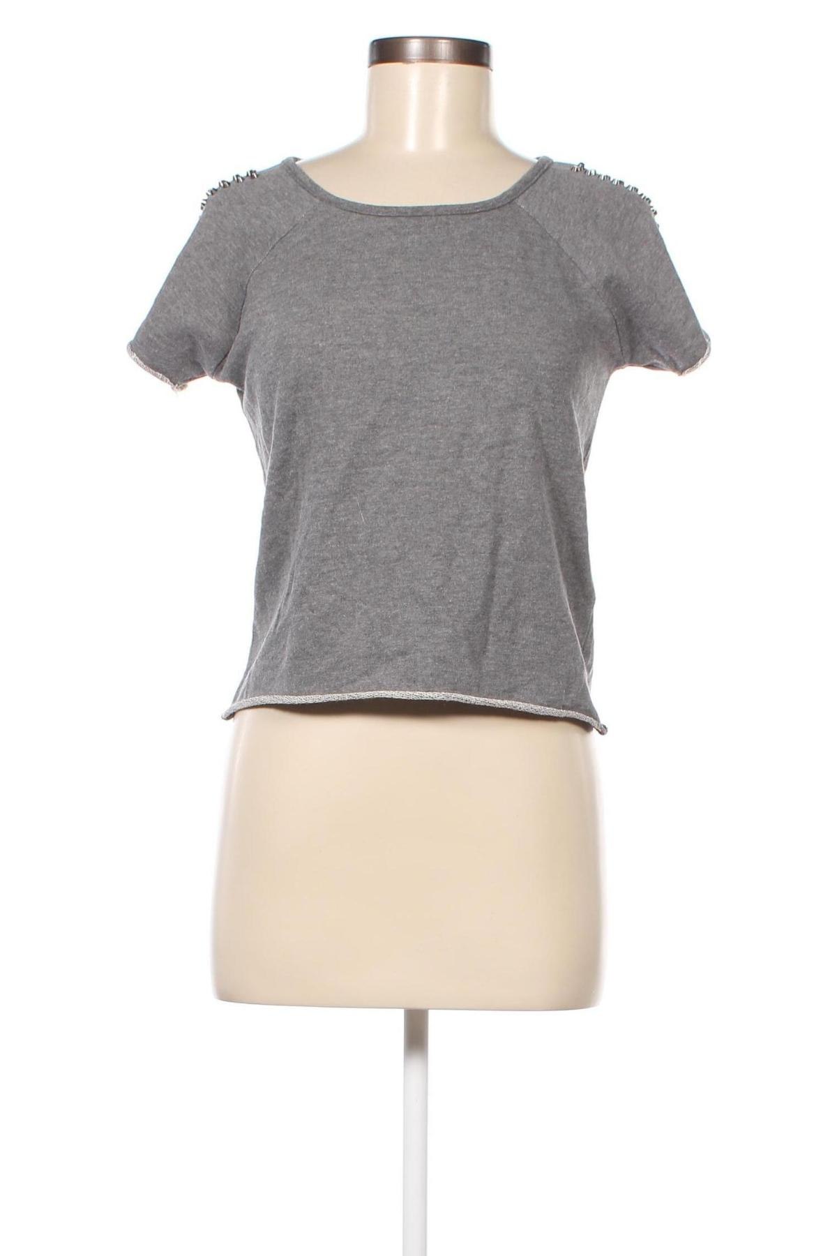 Γυναικεία μπλούζα Crazy World, Μέγεθος S, Χρώμα Γκρί, Τιμή 4,00 €