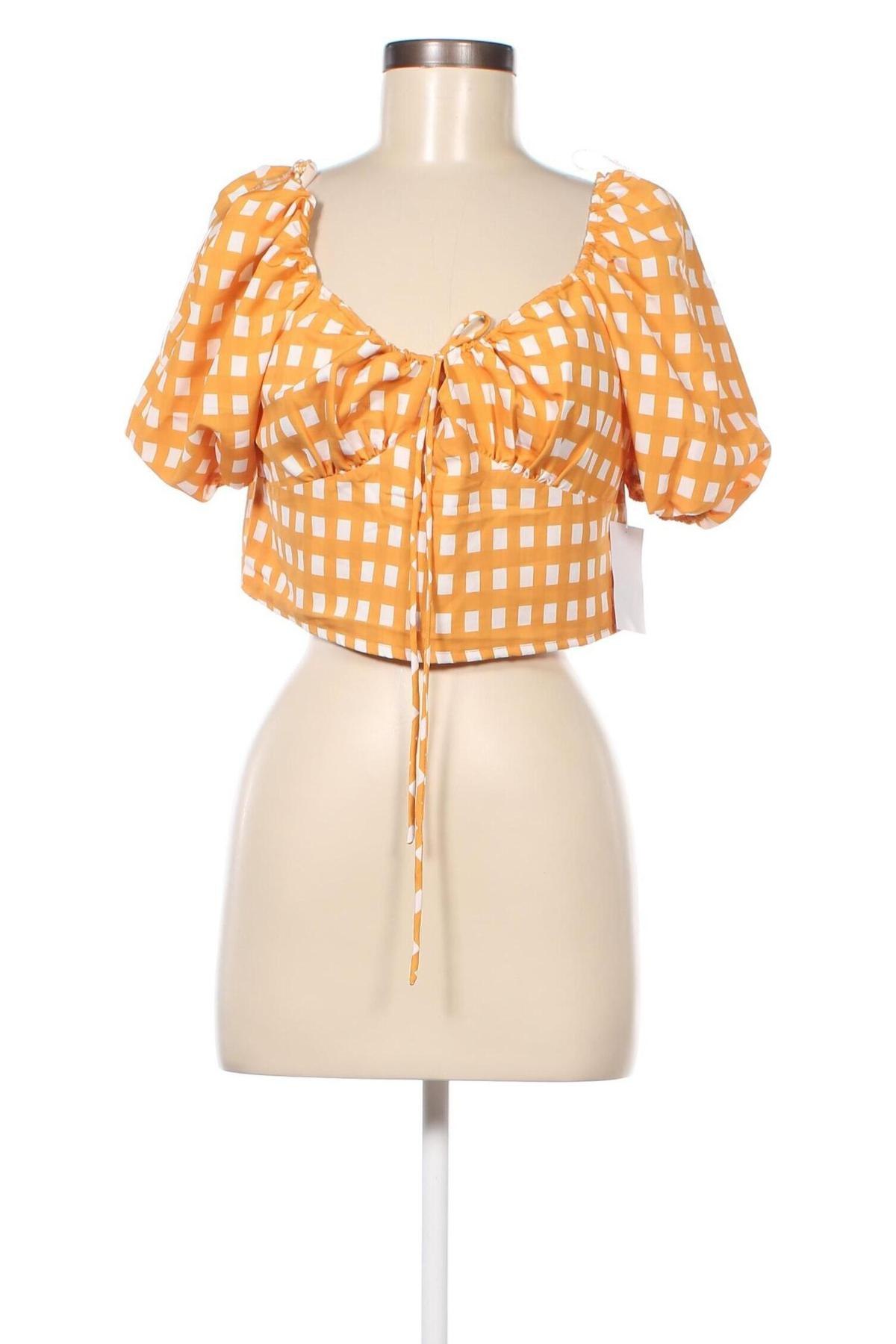 Γυναικεία μπλούζα Glamorous, Μέγεθος XL, Χρώμα Κίτρινο, Τιμή 4,08 €