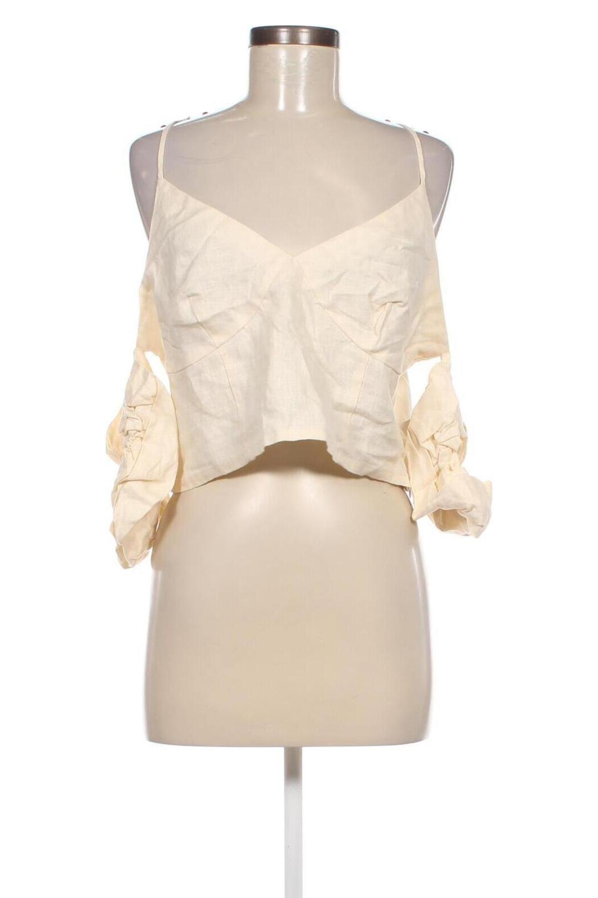 Γυναικεία μπλούζα NA-KD, Μέγεθος XL, Χρώμα Εκρού, Τιμή 37,11 €