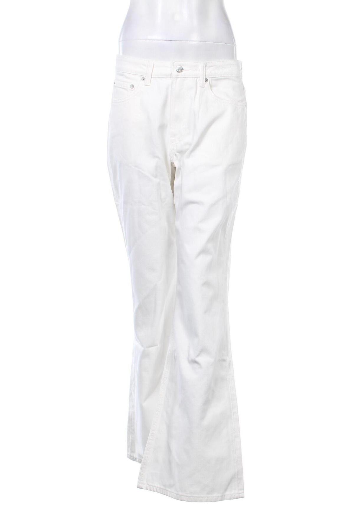 Γυναικείο Τζίν Weekday, Μέγεθος L, Χρώμα Λευκό, Τιμή 8,03 €