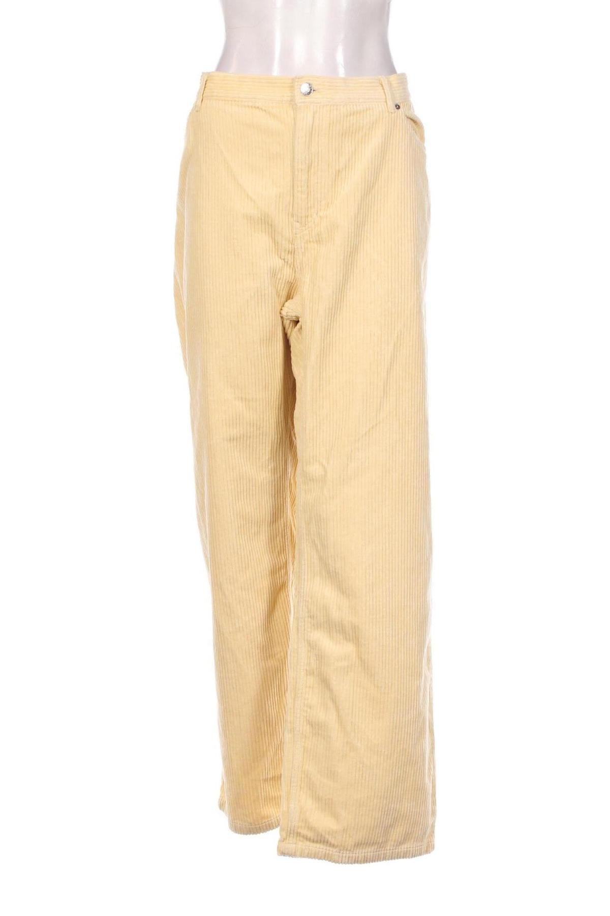 Дамски джинси Monki, Размер XXL, Цвят Жълт, Цена 14,70 лв.