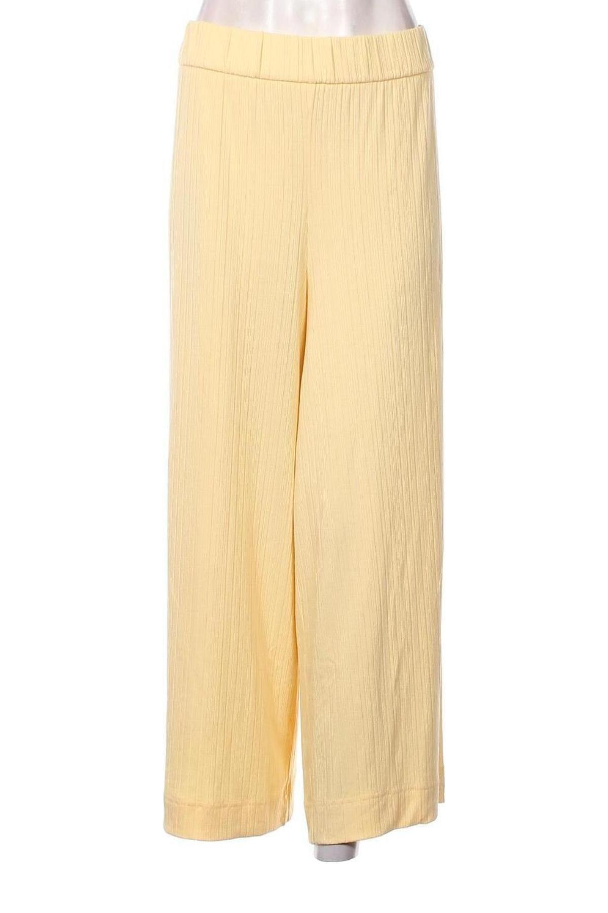 Γυναικείο παντελόνι Monki, Μέγεθος XL, Χρώμα Κίτρινο, Τιμή 25,26 €
