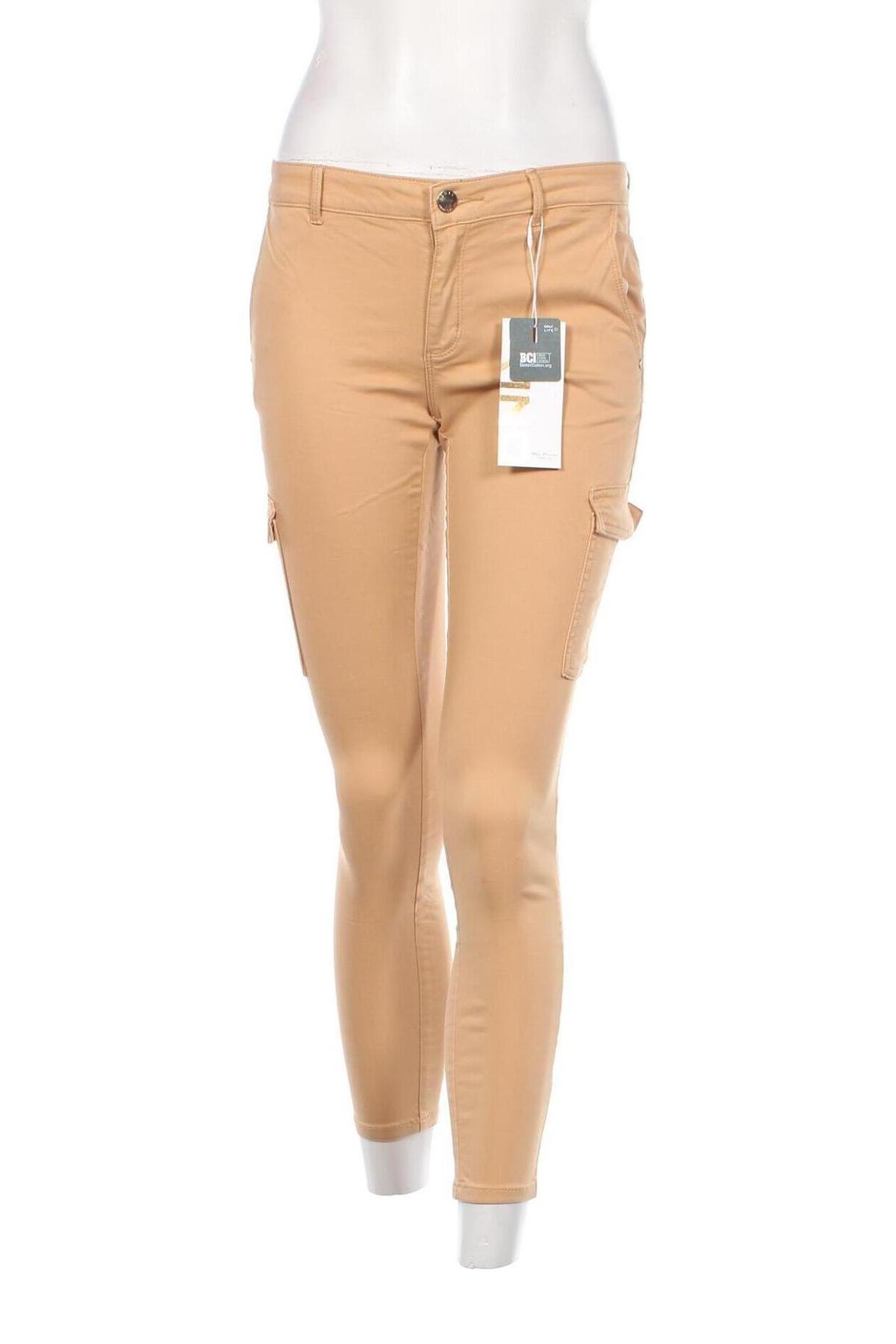 Γυναικείο παντελόνι ONLY, Μέγεθος S, Χρώμα  Μπέζ, Τιμή 7,24 €