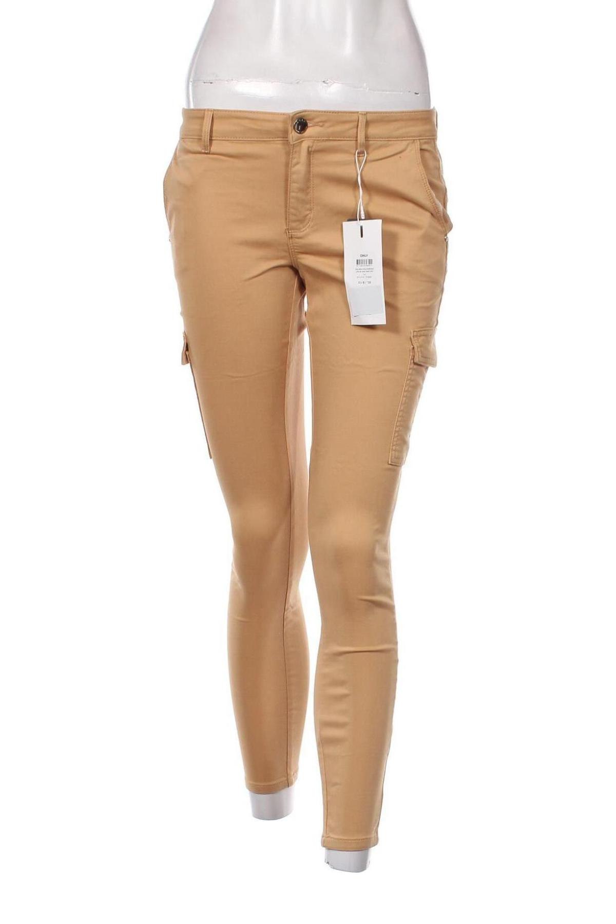 Pantaloni de femei ONLY, Mărime S, Culoare Bej, Preț 39,08 Lei