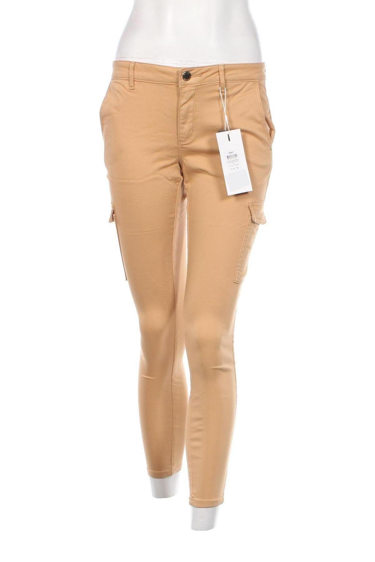 Pantaloni de femei ONLY, Mărime S, Culoare Bej, Preț 31,97 Lei