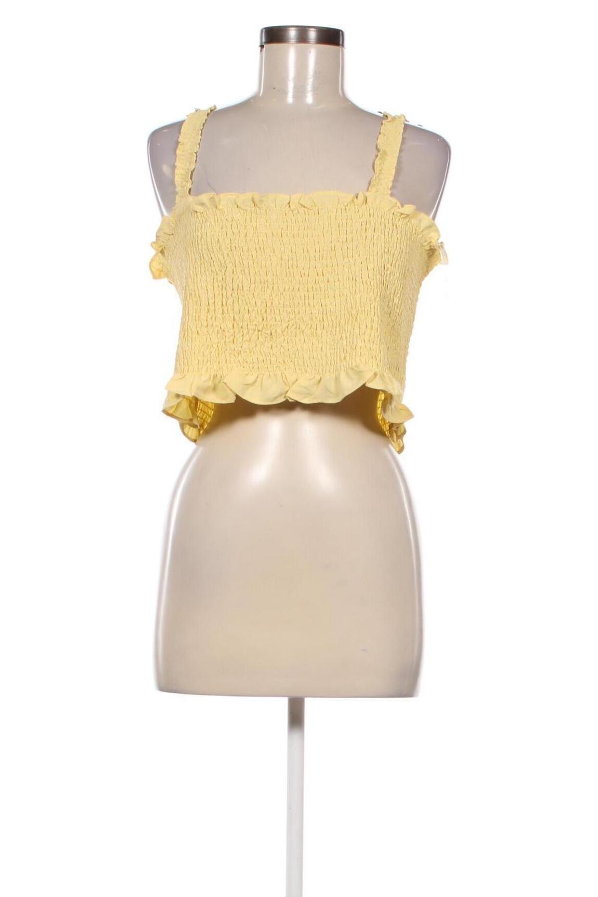 Γυναικείο αμάνικο μπλουζάκι Glamorous, Μέγεθος XL, Χρώμα Κίτρινο, Τιμή 3,74 €