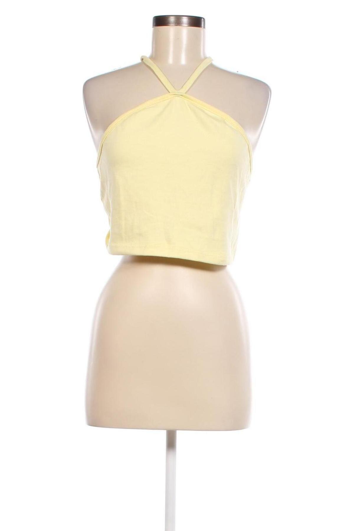 Γυναικείο αμάνικο μπλουζάκι Missguided, Μέγεθος L, Χρώμα Κίτρινο, Τιμή 4,54 €