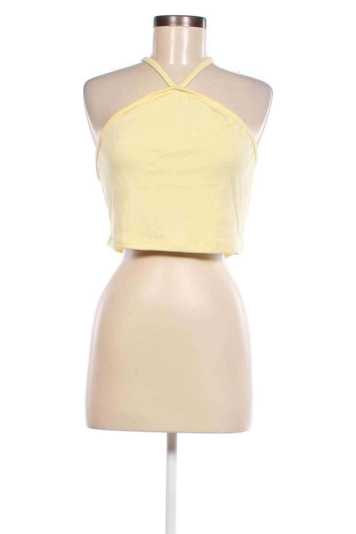 Γυναικείο αμάνικο μπλουζάκι Missguided, Μέγεθος XL, Χρώμα Κίτρινο, Τιμή 4,54 €