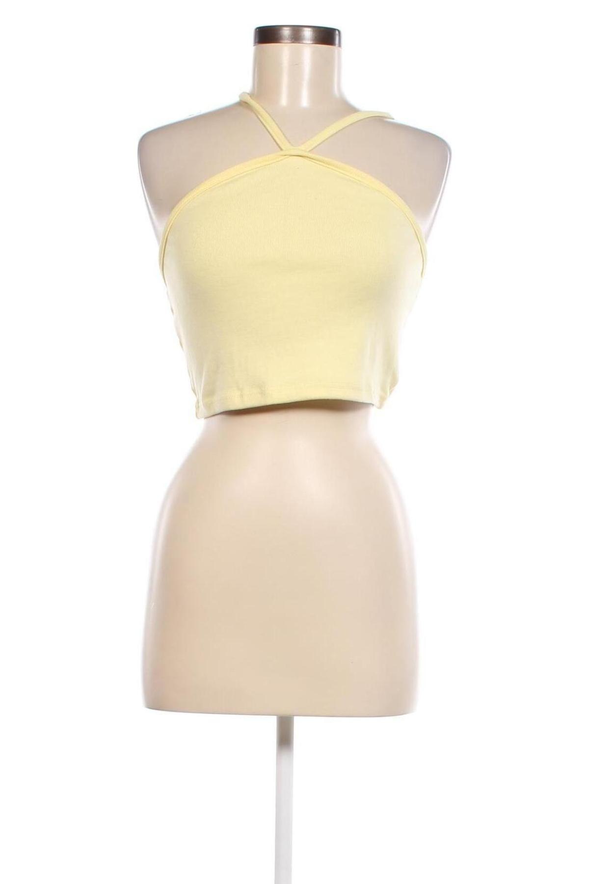 Γυναικείο αμάνικο μπλουζάκι Missguided, Μέγεθος M, Χρώμα Κίτρινο, Τιμή 4,54 €