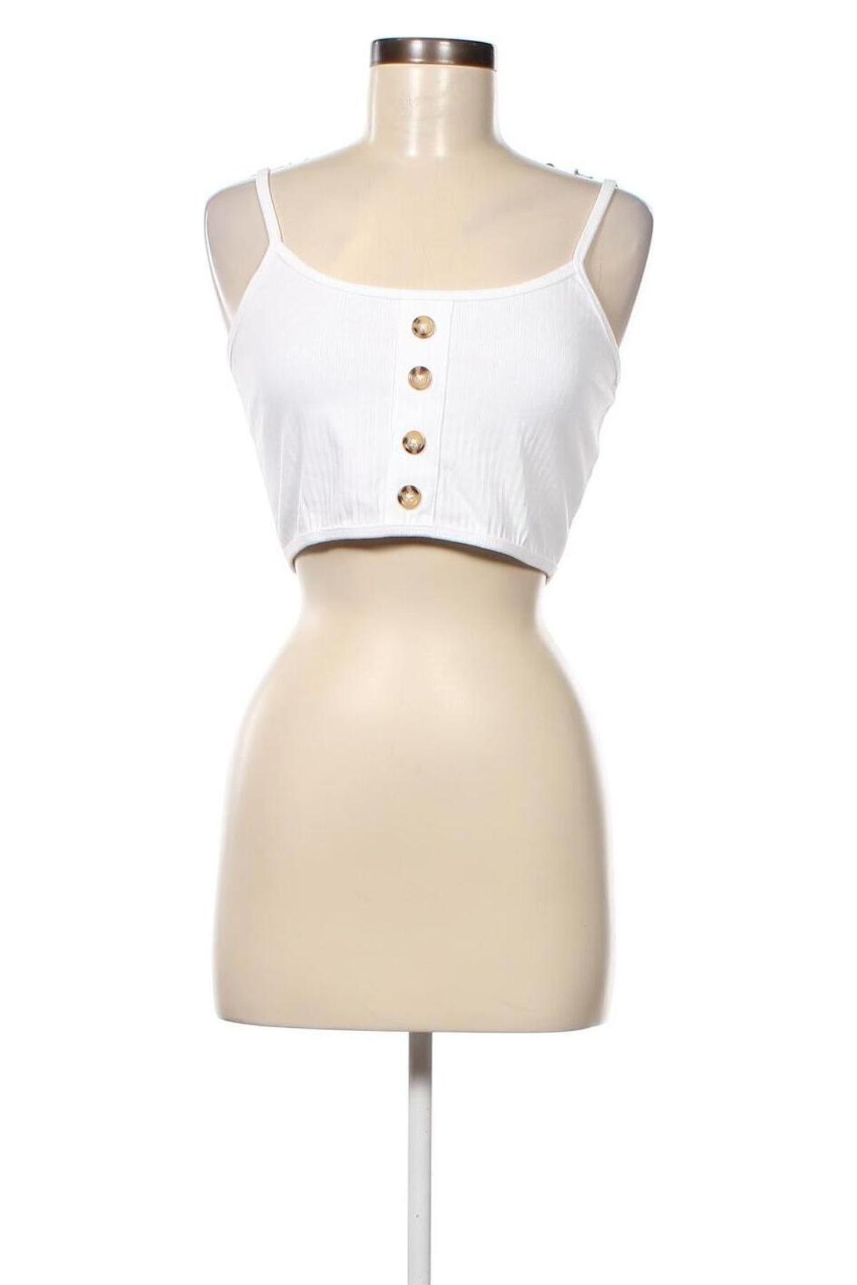 Γυναικείο αμάνικο μπλουζάκι Missguided, Μέγεθος L, Χρώμα Λευκό, Τιμή 4,44 €