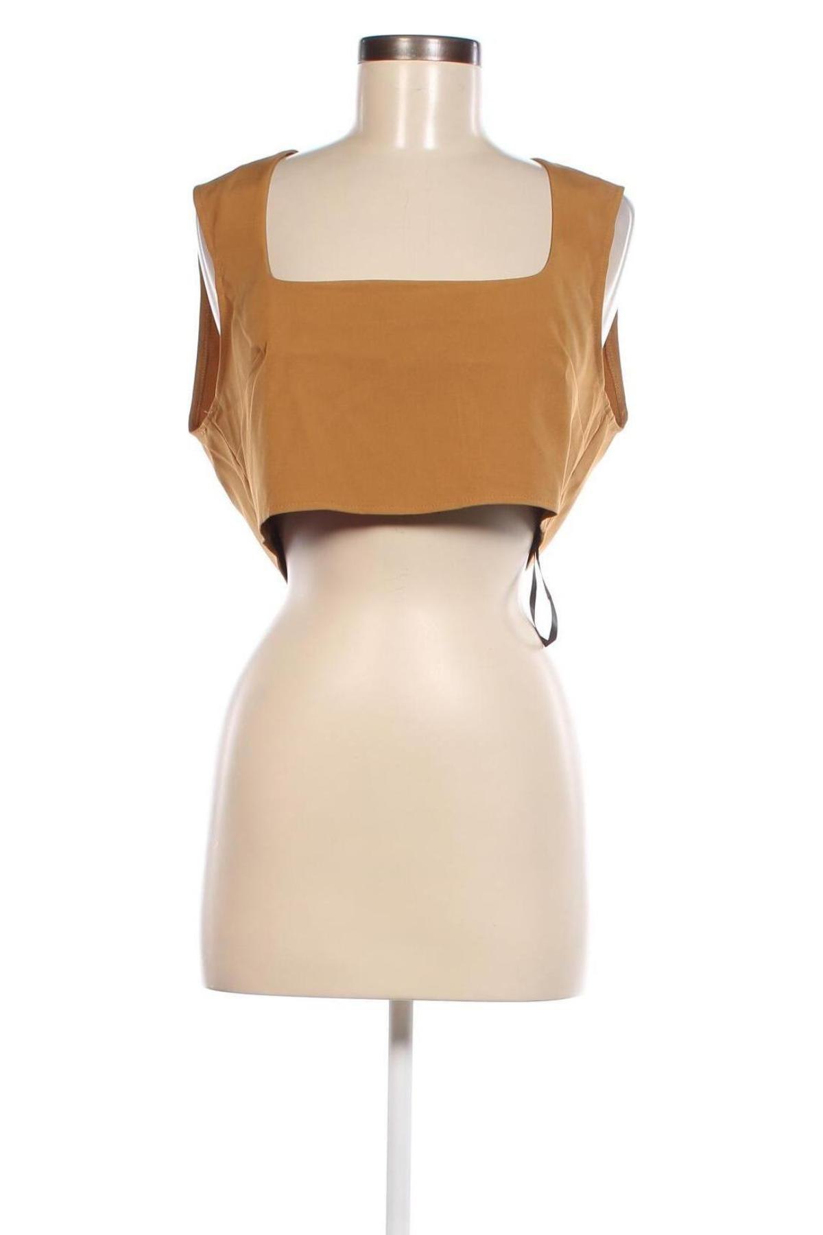 Γυναικείο αμάνικο μπλουζάκι Missguided, Μέγεθος XL, Χρώμα Καφέ, Τιμή 4,00 €