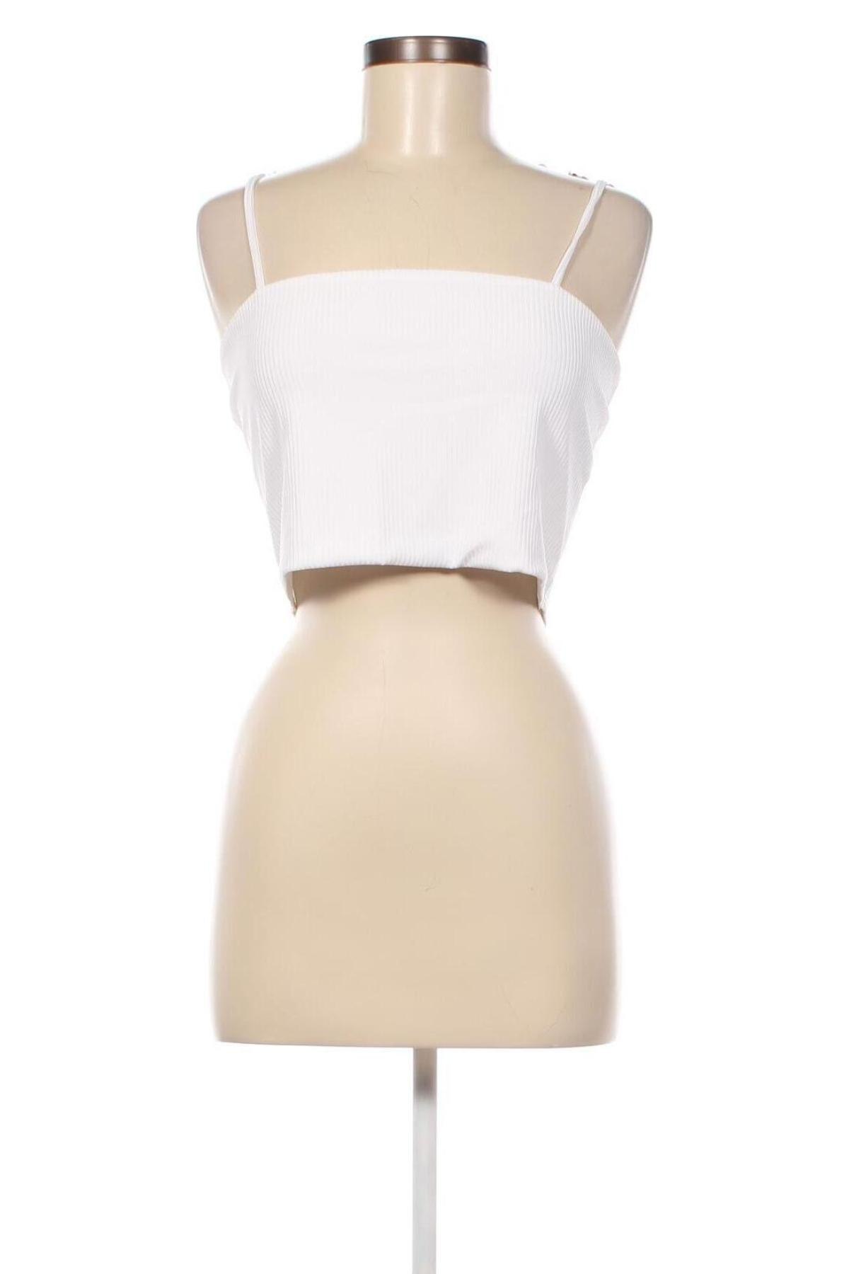 Γυναικείο αμάνικο μπλουζάκι Monki, Μέγεθος L, Χρώμα Λευκό, Τιμή 3,72 €