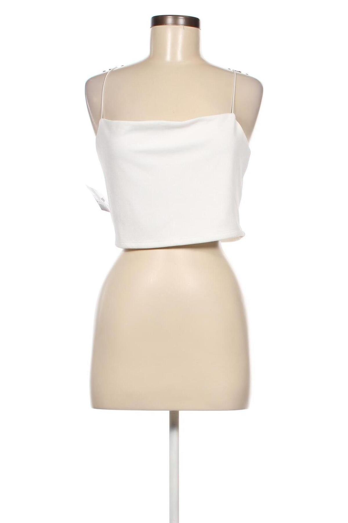 Γυναικείο αμάνικο μπλουζάκι Nly Trend, Μέγεθος XL, Χρώμα Λευκό, Τιμή 4,33 €