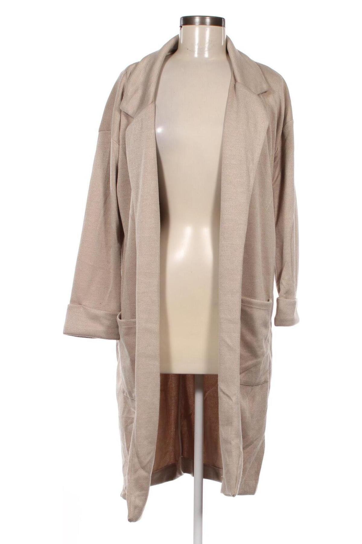 Γυναικείο παλτό Pieces, Μέγεθος S, Χρώμα  Μπέζ, Τιμή 10,77 €