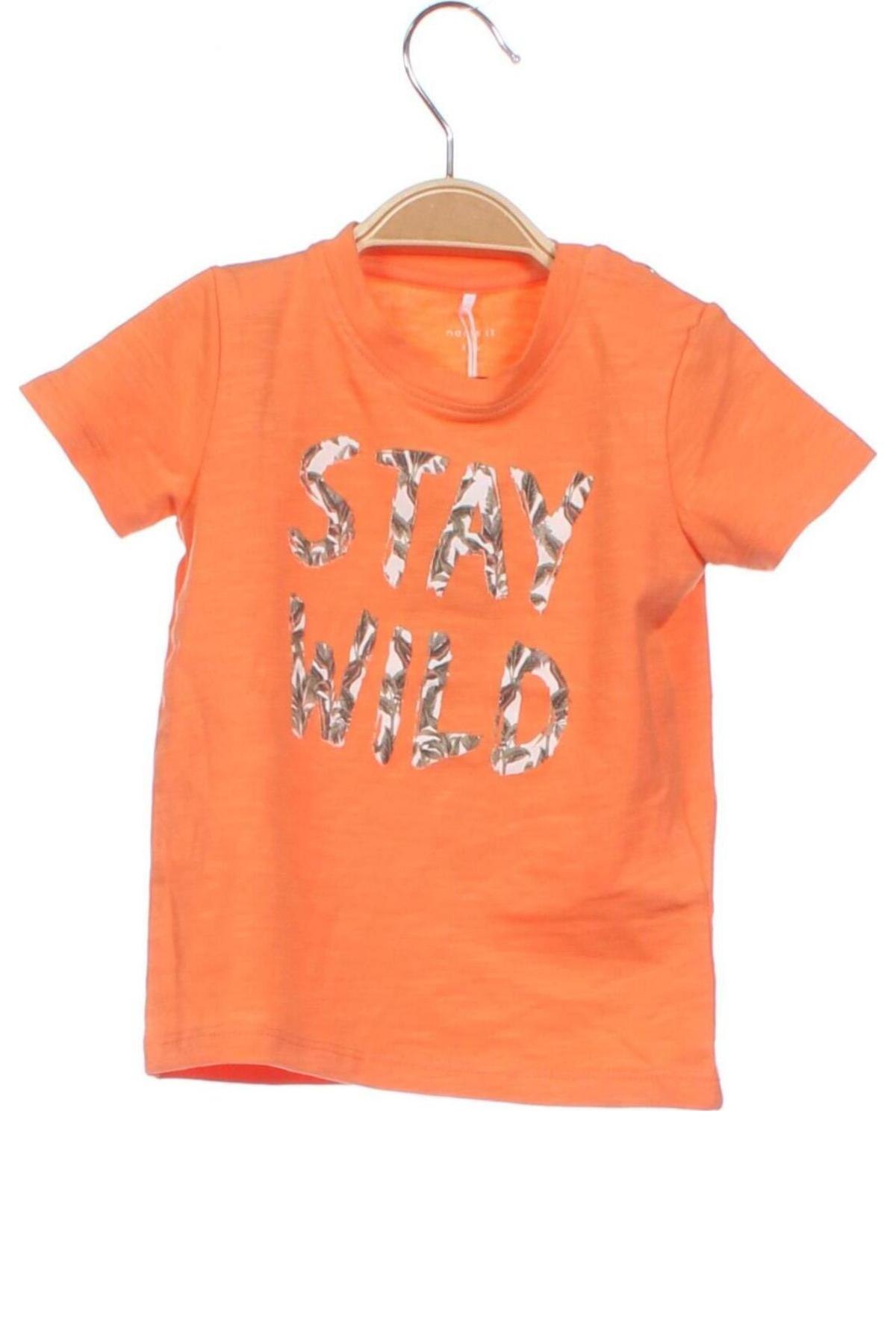 Детска тениска Name It, Размер 3-6m/ 62-68 см, Цвят Оранжев, Цена 39,00 лв.