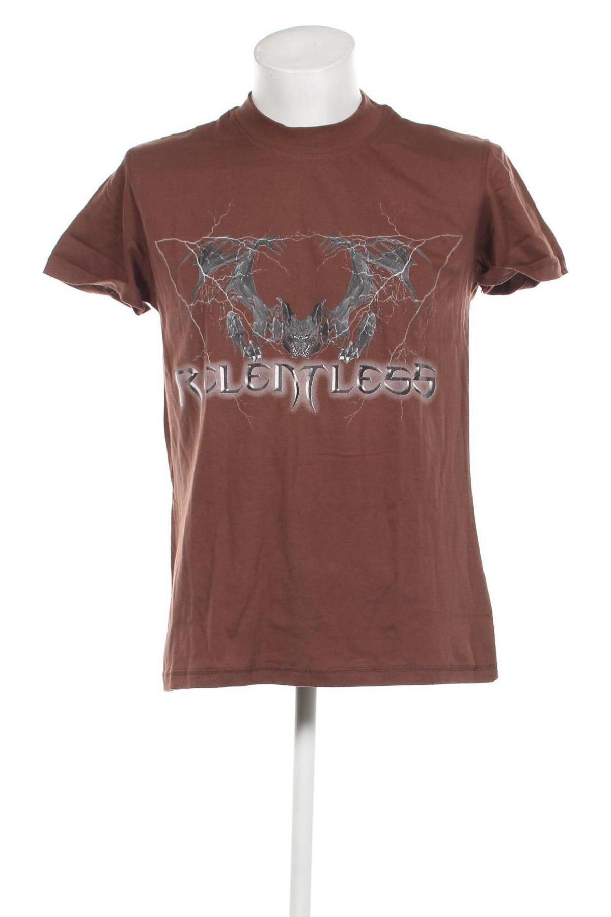 Мъжка тениска NIGHT ADDICT, Размер XXS, Цвят Кафяв, Цена 29,00 лв.