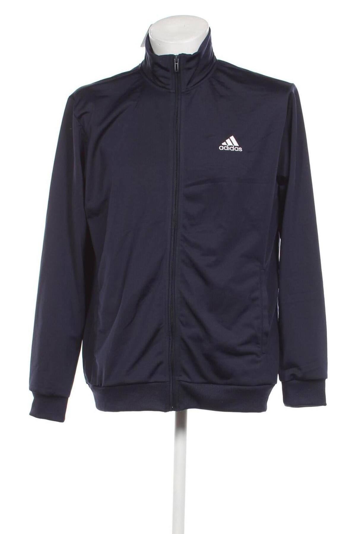 Ανδρική αθλητική ζακέτα Adidas, Μέγεθος L, Χρώμα Μπλέ, Τιμή 45,64 €