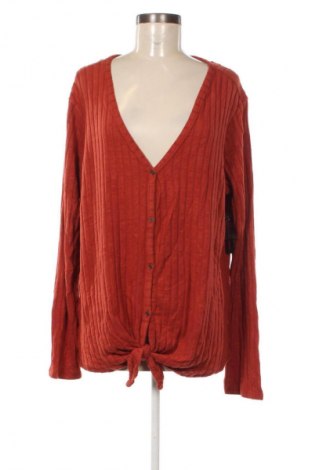 Damen Strickjacke No Boundaries, Größe 3XL, Farbe Rot, Preis 7,99 €