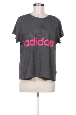 Γυναικείο t-shirt Adidas, Μέγεθος XXL, Χρώμα Γκρί, Τιμή 15,35 €