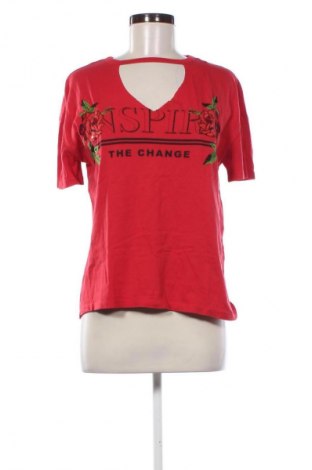 Tricou de femei Bershka, Mărime XS, Culoare Roșu, Preț 44,70 Lei