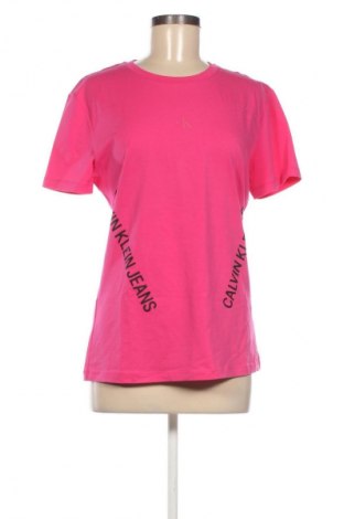 Γυναικείο t-shirt Calvin Klein Jeans, Μέγεθος L, Χρώμα Ρόζ , Τιμή 17,00 €