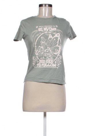 Damski T-shirt Pull&Bear, Rozmiar S, Kolor Zielony, Cena 39,08 zł