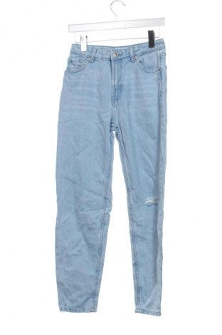 Damskie jeansy Bershka, Rozmiar XS, Kolor Niebieski, Cena 95,99 zł
