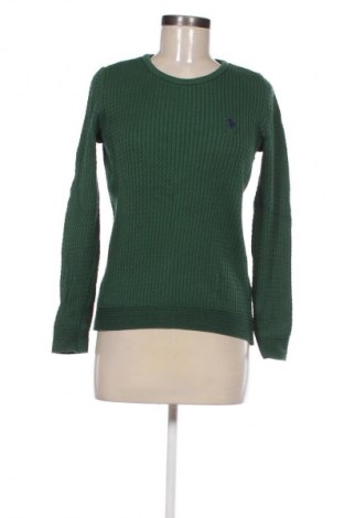 Дамски пуловер U.S. Polo Assn., Размер XS, Цвят Зелен, Цена 62,00 лв.