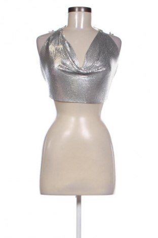 Damski top Unbranded, Rozmiar M, Kolor Srebrzysty, Cena 66,67 zł