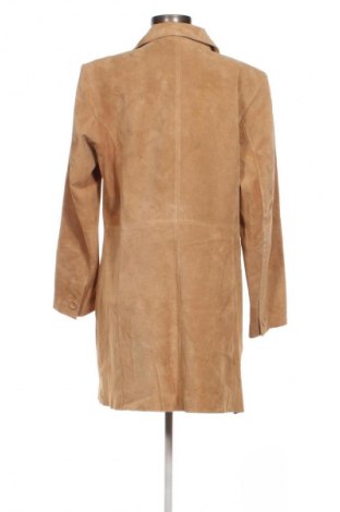Damski skórzany płaszcz Alba Moda, Rozmiar XL, Kolor Beżowy, Cena 609,99 zł